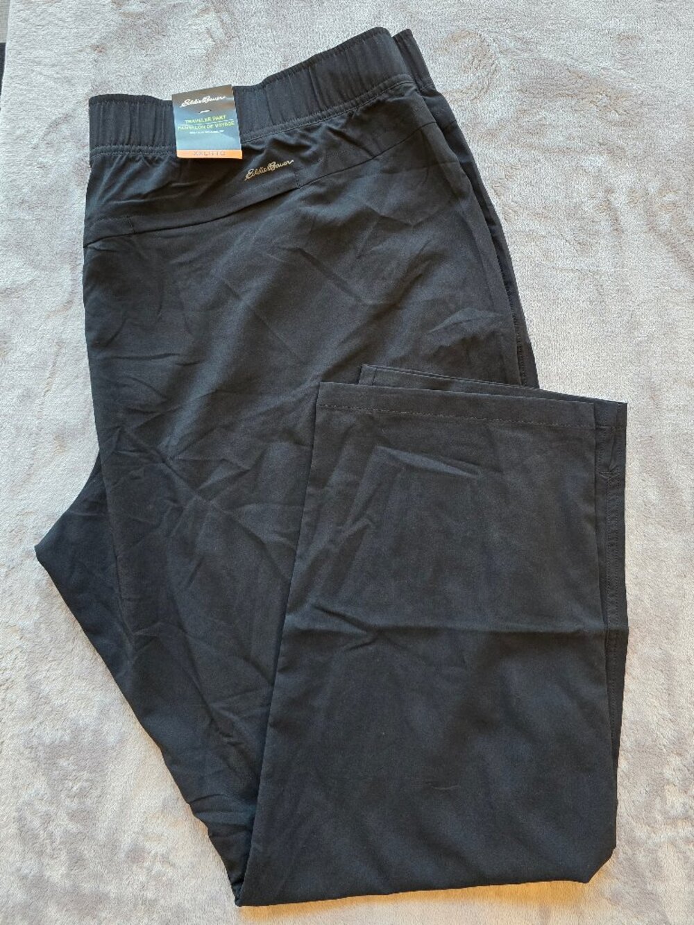 NWT Eddie Bauer Woman's Travel Pants XXL Black Hiking Lightweight